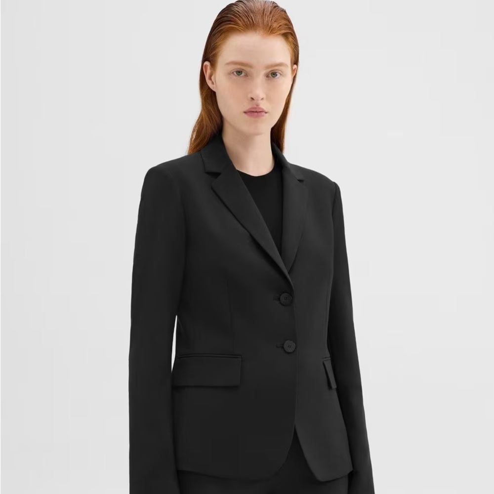Theory Black Blazer with Button in the Front Size 4 325$